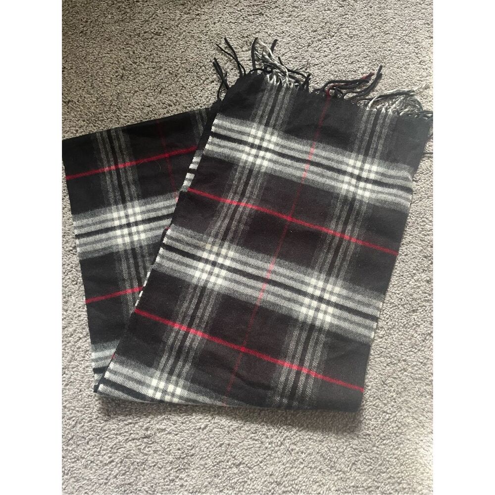 Cashmink Black and Gray Wrap Scarf